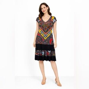JOSEPH RIBKOFF multi coloured bohemian style dress